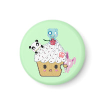 Cupcake Attack! (>_<) Refrigerator Magnet