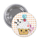 Cupcake Attack! (>_<) Pinback Buttons