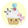 Cupcake Attack! (>_<) Round Stickers