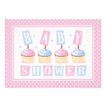 Cupcake Baby Shower Invitation