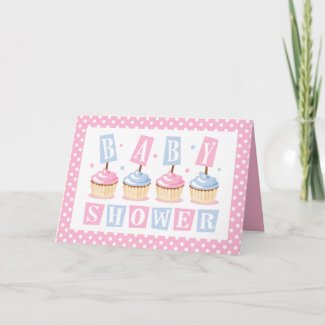 Cupcake Baby Shower Invitation card