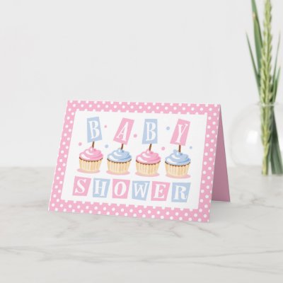 Baby Shower Invitation on Cupcake Baby Shower Invitation Card From Zazzle Com