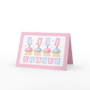 Cupcake Baby Shower Invitation Card