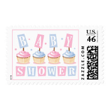 Cupcake Baby Shower Stamp