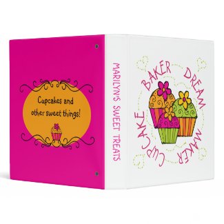 Cupcake Baker Dream Maker Recipe Binder binder