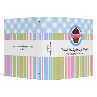 Cupcake Bakery 1.5 inch Binder binder