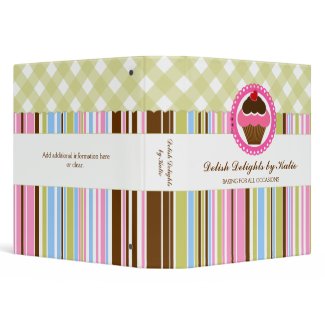 Cupcake Bakery 1.5 inch Binder binder