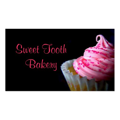 CupCake,Bakery,Buisness card,fun,cute,chic,yummy Business Card (front side)