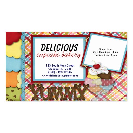 Cupcake Bakery Business Card Templates