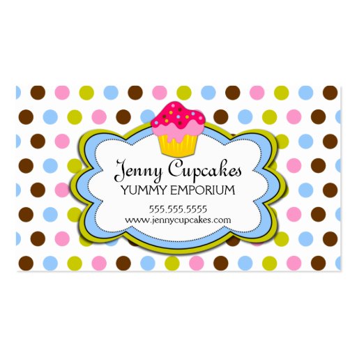 Cupcake Bakery Business Cards (front side)