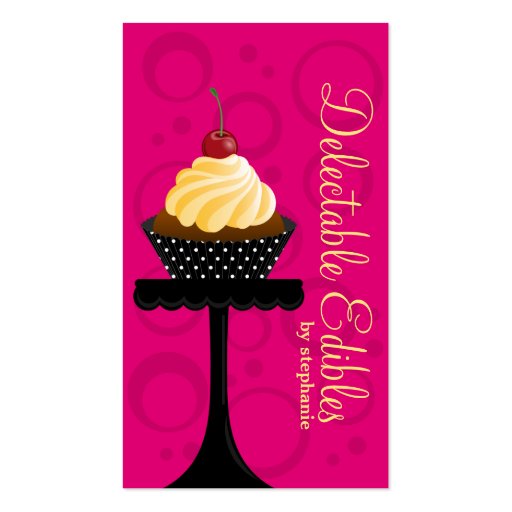 Cupcake Bakery Business Cards (front side)