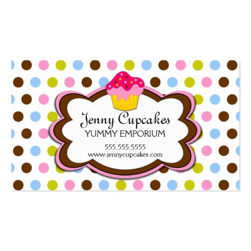 Cupcake Bakery Business Cards (front side)