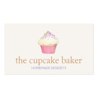 Cupcake Bakery Chef Simple Business Card