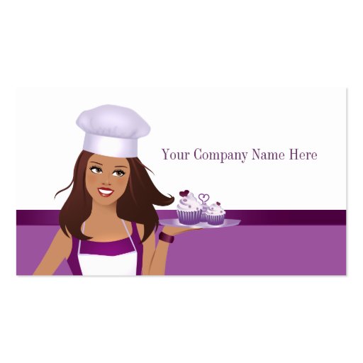 Cupcake Bakery Chic Business Card (back side)