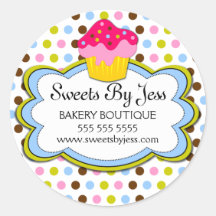 Cupcake Bakery Cloud Stickers