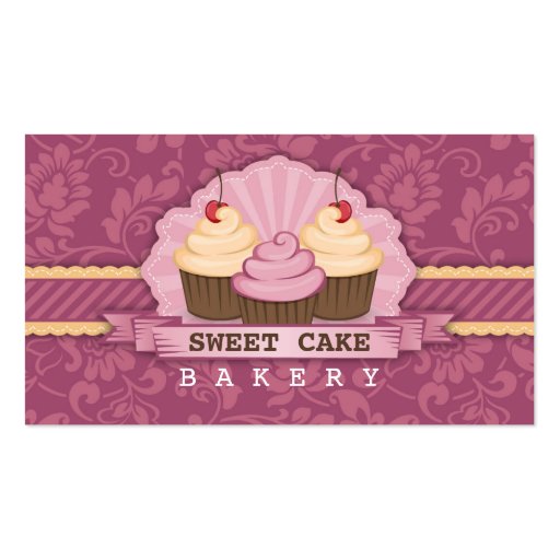 Cupcake Bakery Cute Business Card (front side)