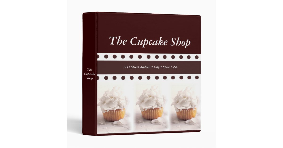 Cupcake Bakery Display Binder Zazzle