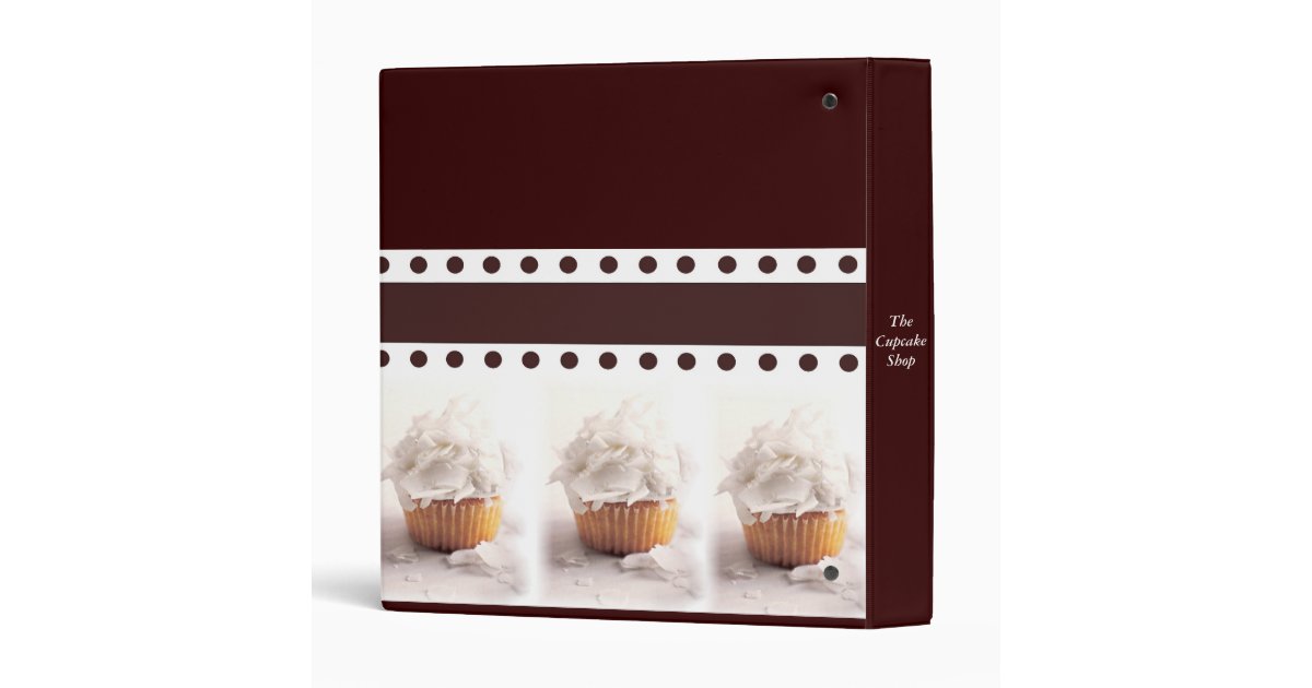 Cupcake Bakery Display Binder Zazzle