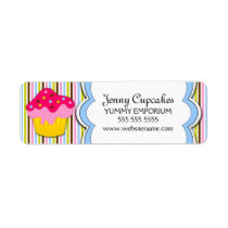 Cupcake Bakery Labels Return Address Labels