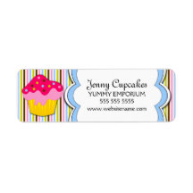 Cupcake Bakery Labels Return Address Labels