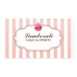 Cupcake Bakery Pink  Cute Elegant Modern Business Card Template