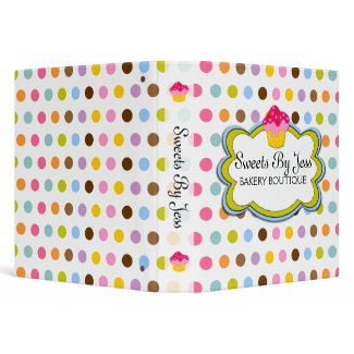 Cupcake Bakery Portfolio Binder binder