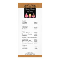 Cupcake Bakery Shop Sign Rack Card