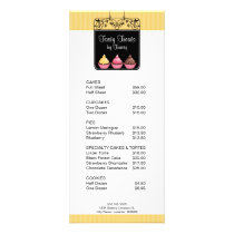 Cupcake Bakery Shop Sign Rack Card