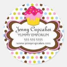 Cupcake Bakery Stickers