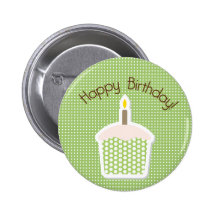 Cupcake Birthday Button