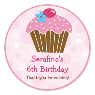 Cupcake Birthday Gift Sticker sticker