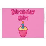 Cupcake Birthday Girl 1 Greeting Cards