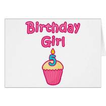 Cupcake Birthday Girl 5 cards