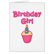 Cupcake Birthday Girl 5 cards