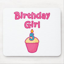 Cupcake Birthday Girl 5 mousepads
