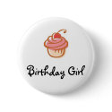cupcake, Birthday Girl - Customized buttons by AlisaBS cupcake, Birthday Girl - Customized buttons