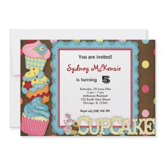 Cupcake Birthday invitation