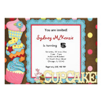 Cupcake Birthday invitations