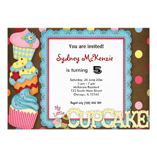 Cupcake Birthday Invites