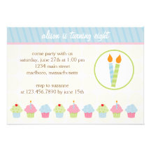 Cupcake Birthday Party Invitation