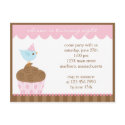 Cupcake Birthday Party Invitation postcards