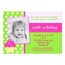Cupcake Birthday Party invitations