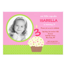 Cupcake Birthday Party Invitations Photo