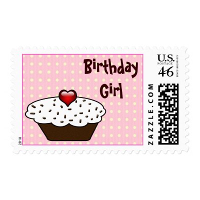 Cupcake birthday  stamp Zazzle_stamp