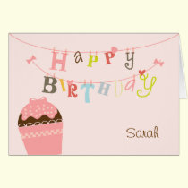 Cupcake Birthday String Card cards