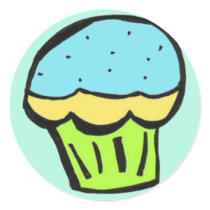 cupcake blue sticker stickers