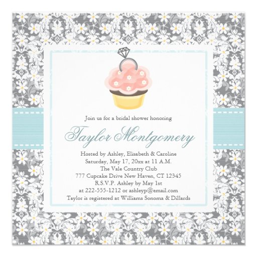 Cupcake Bridal Shower Invitations
