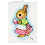 Cupcake Bunny - Cute Rabbit Card cards