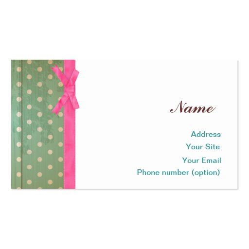 Cupcake Business Card Template (back side)