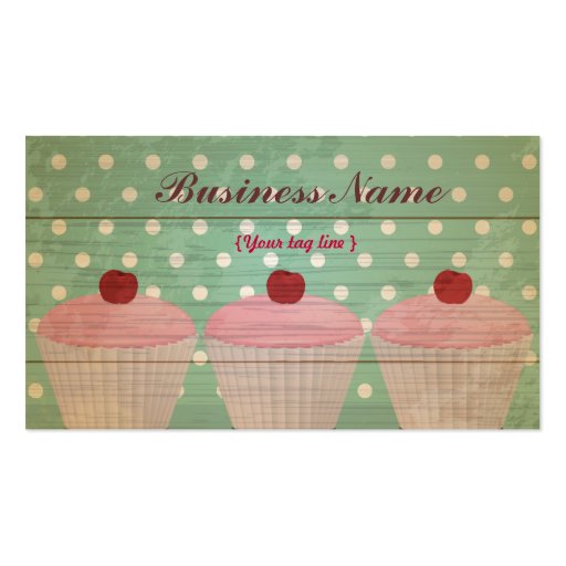 Cupcake Business Card Template (front side)